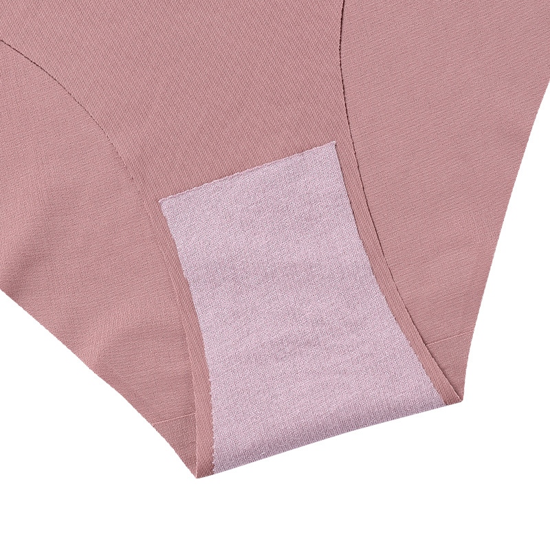 Women's Seamless Ice Silk Underwear Mid-Waist Purified Cotton Crotch Briefs Breathable Quick-Drying One-Piece Sports Underwear Casual Cut