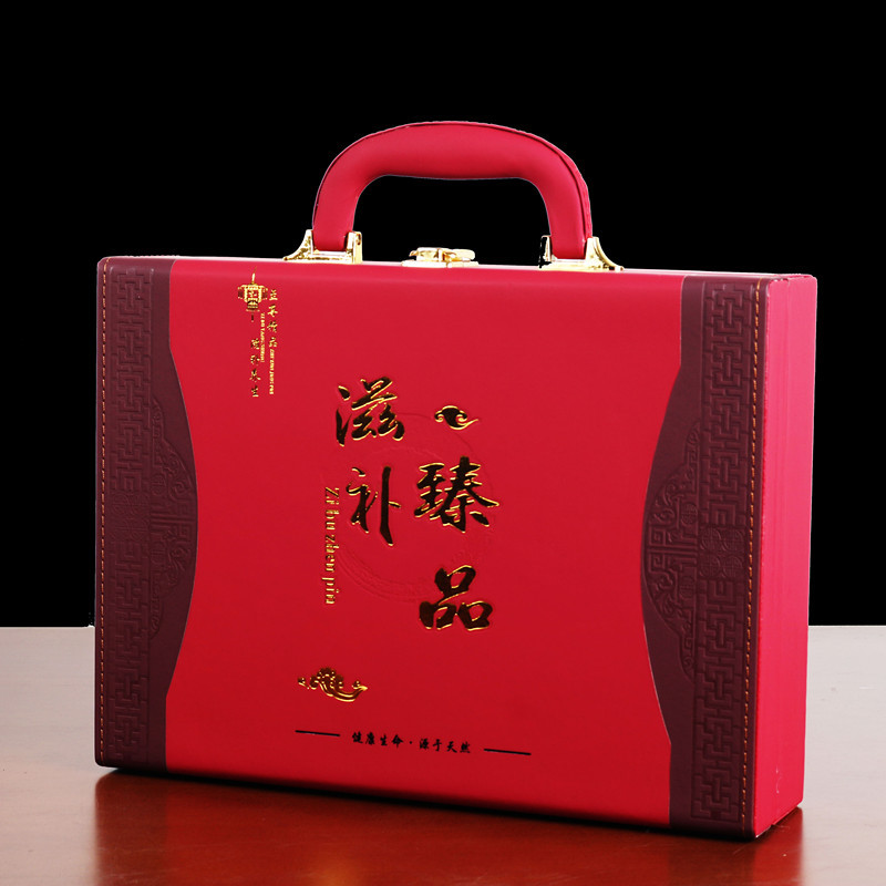 新款滋补臻品包装盒西洋参鹿茸片羊肚菌名贵礼品通用礼盒皮盒木盒