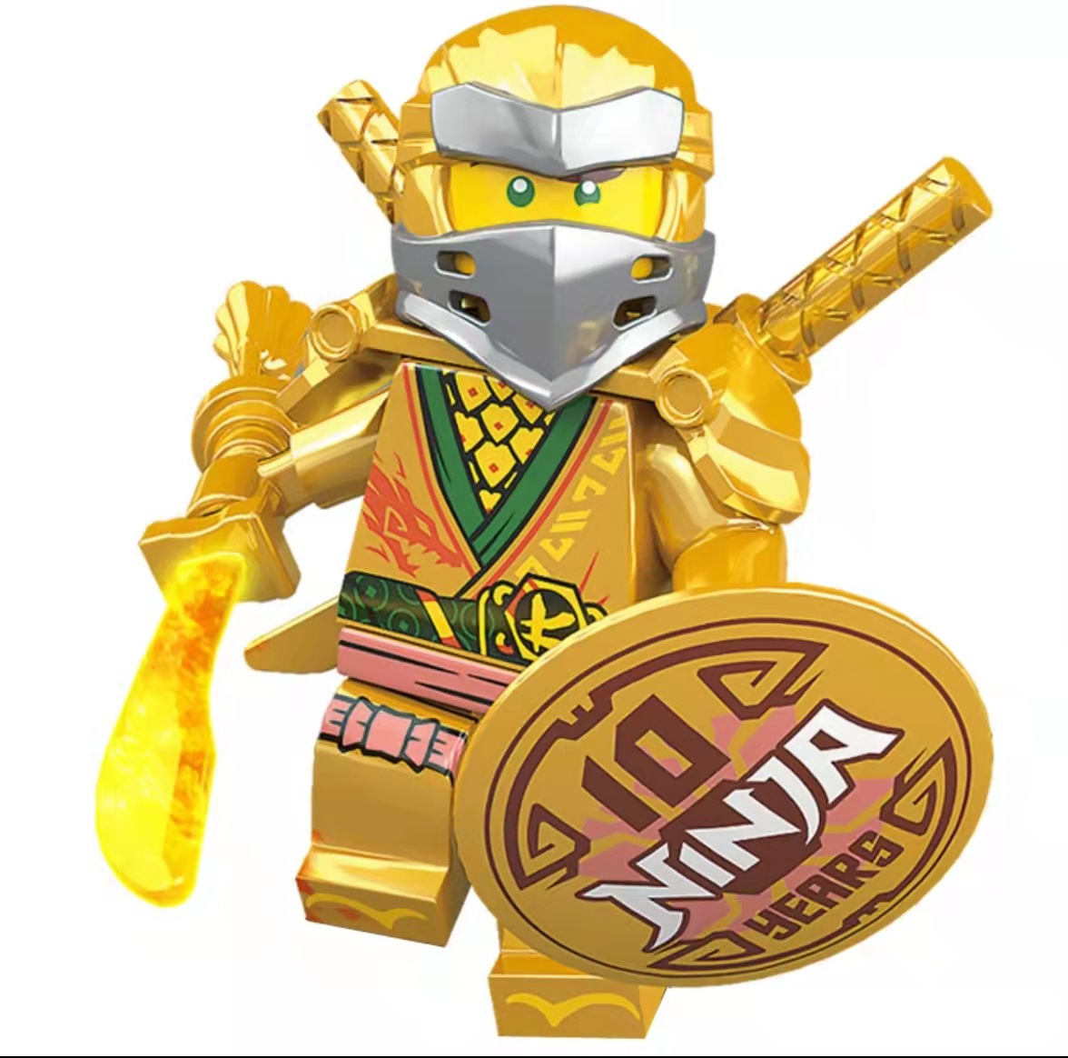 乐高十周年黄金人仔2022新品幻影忍者第13季拼装积木人偶玩具绝版