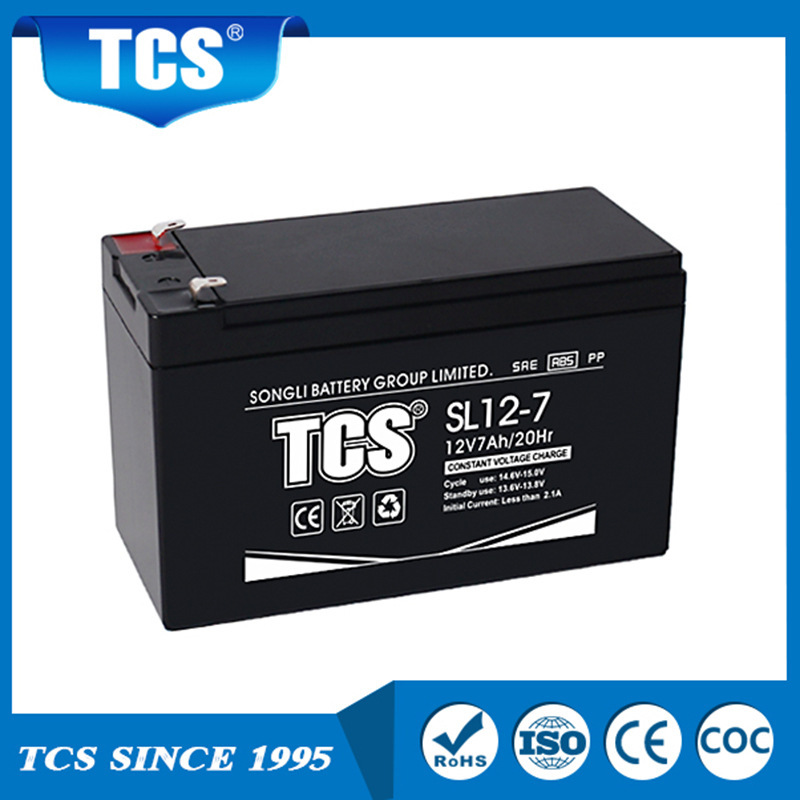 Battery Tcs SL12-7 12V 7ah Valve-Regulated Lead-Acid Battery for Emergency Lighting System