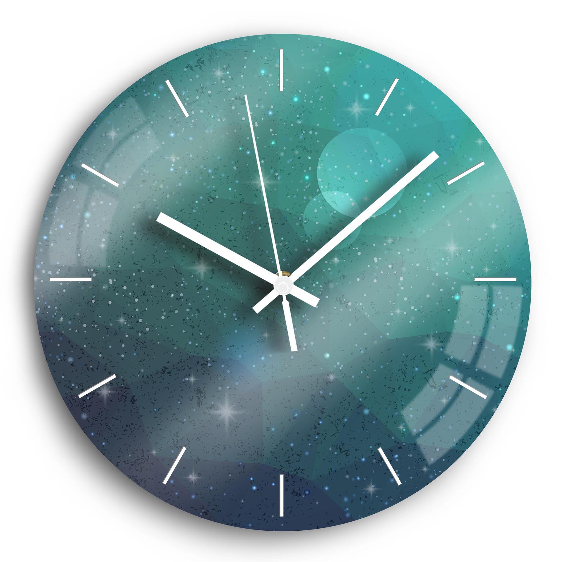 厂家批发挂钟欧式创意钢化玻璃钟表时尚家居电池钟 静音时钟clock