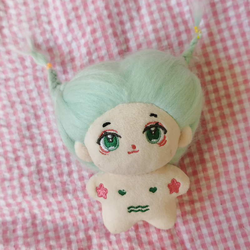 棉花娃娃萌眼公仔难哄超便宜女孩棉花糖娃缺牙巴棉花娃娃10cm