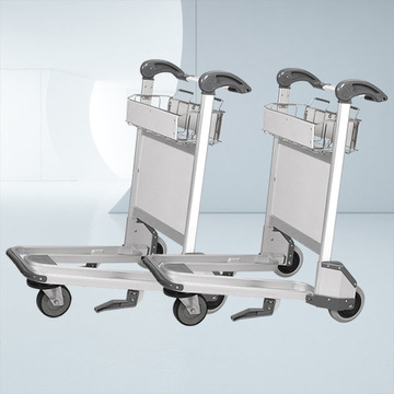 静音铝合金机场手推车行李车 酒店批发车站物流车带手刹搬运车