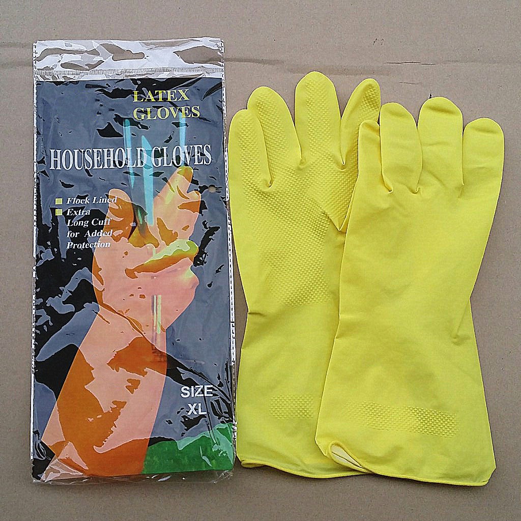 40G Household Latex Gloves Water-Proof, Oil-Proof and Non-Slip Kitchen Dishwashing Rubber Gloves Car Washing Household Cleaning Gloves