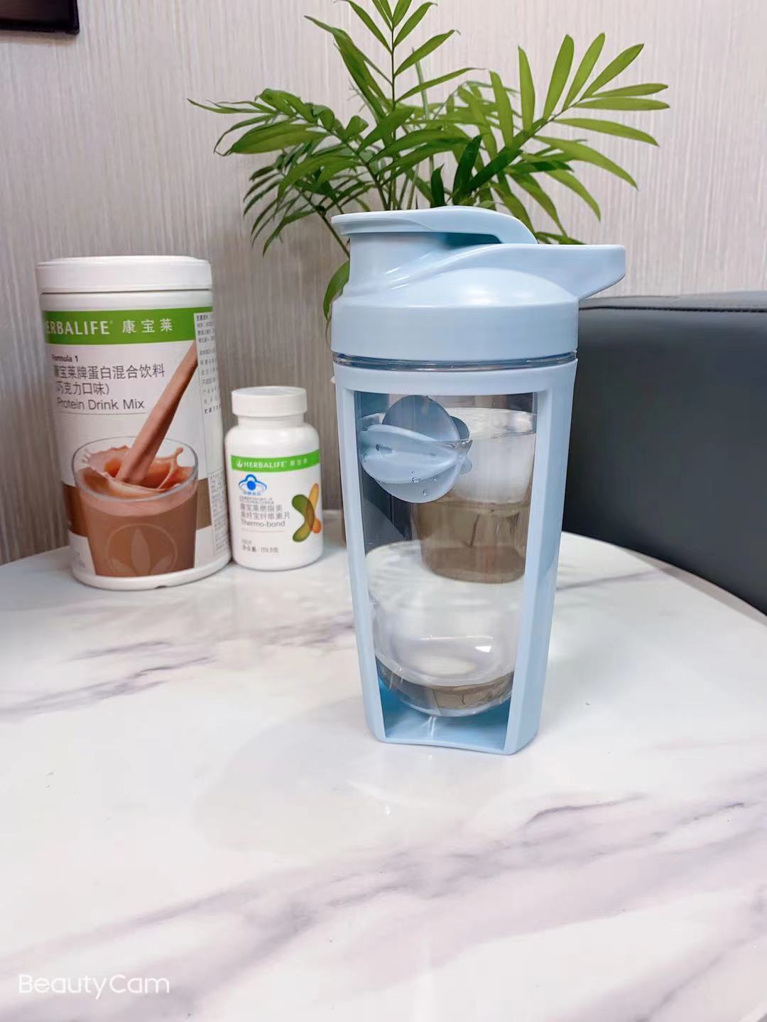 适用于康宝莱摇奶昔双层运动健身水杯蛋白粉摇摇杯便捷手提杯水壶