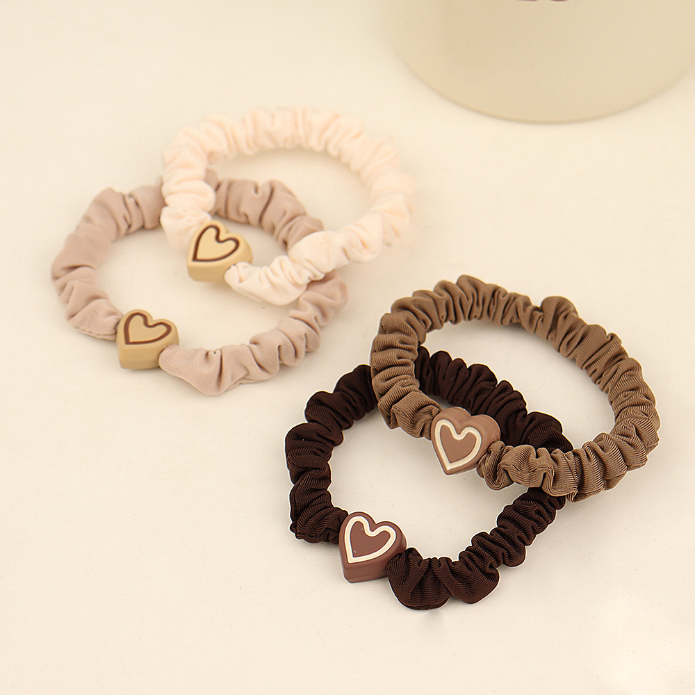 High Elastic Rubber Band Hair Ring Love Small Intestine Ring Simple Hair Rope Female Tie Hair Ponytail Rubber Band Girl Hair Accessories