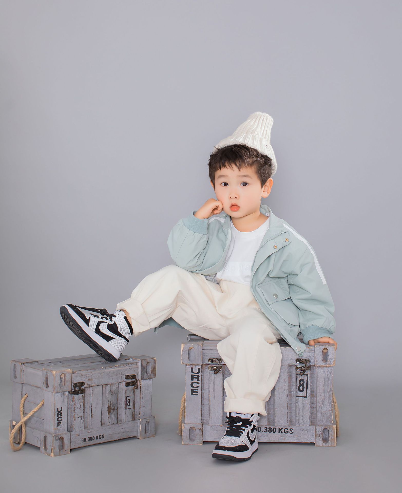 外景新款儿童摄影服装 影楼拍摄小清新4-5岁儿童主题写真拍照潮童