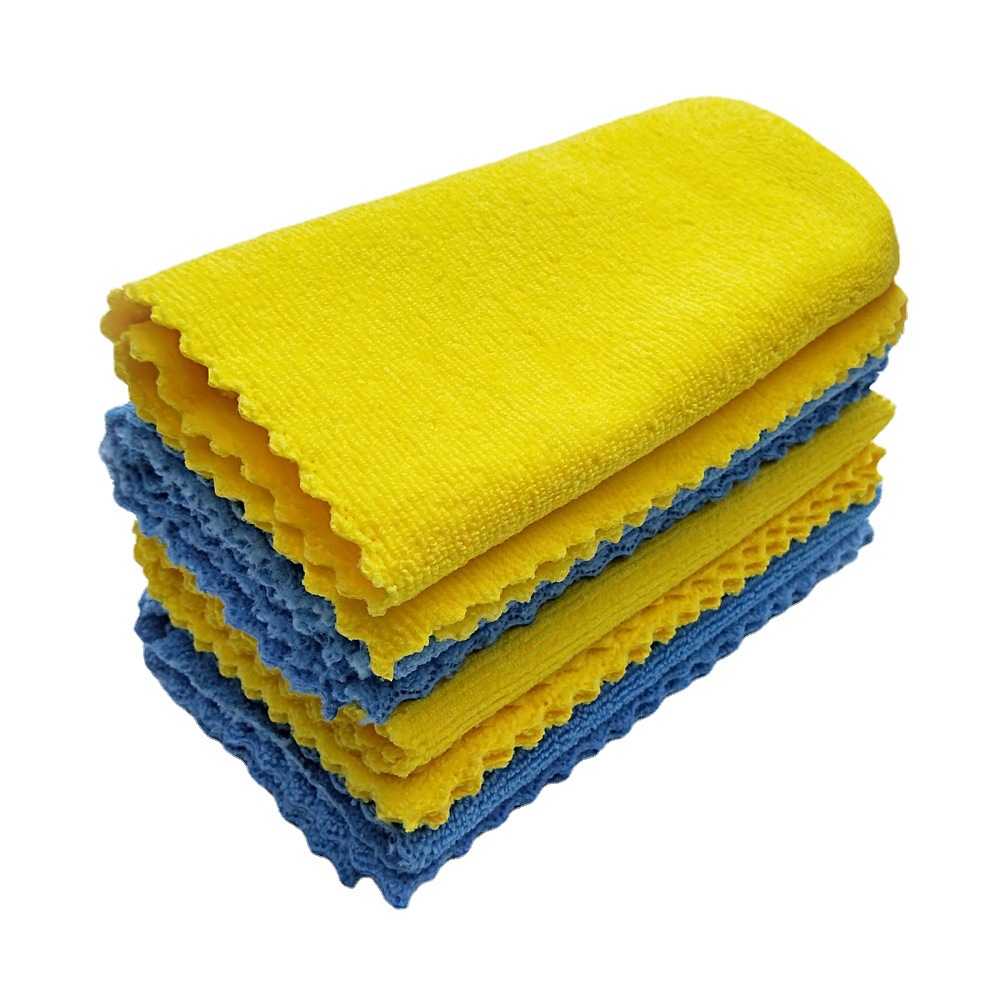Ultra-Fine Fiber Waxing Car Wash Towel Special Thickened Polishing Towel for Wiping Cars Absorbent Cloth Large Crystal Plated Square Towel
