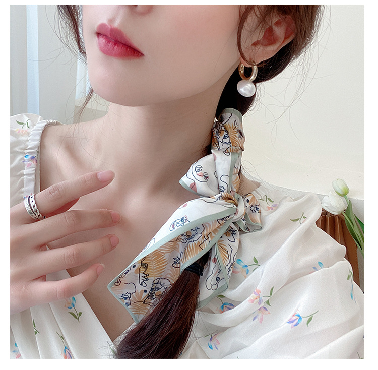 扎头发的丝巾发带小众复古韩版编发绑带丝带头饰绑发春夏发箍仙气