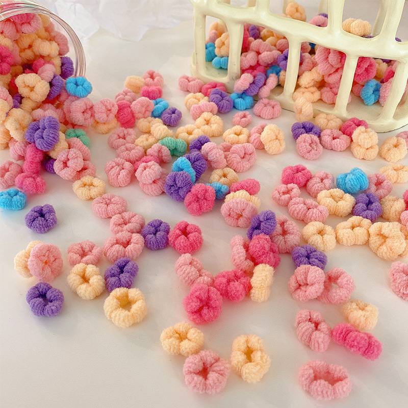 canned children‘s hair rope candy color hair ring baby high elastic hair tie rope does not hurt hair baby towel ring hair rope