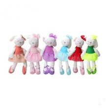 粉色公主兔公仔毛绒玩具大号小白兔抱枕兔子布娃娃
