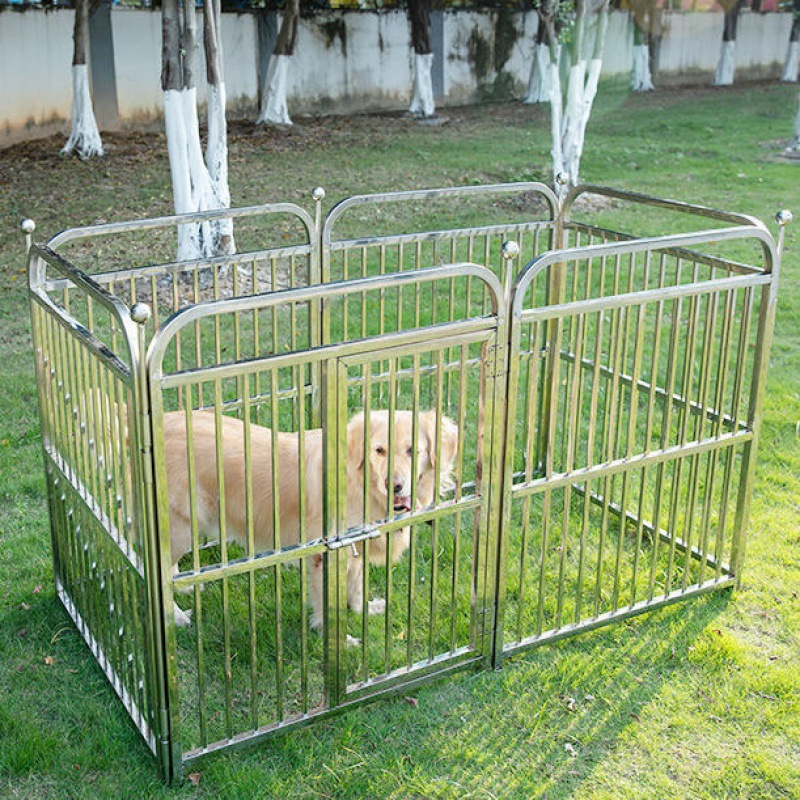 狗狗窝笼垫不锈钢狗围栏室内室外大型犬围栏隔离自由组合栅栏厂家