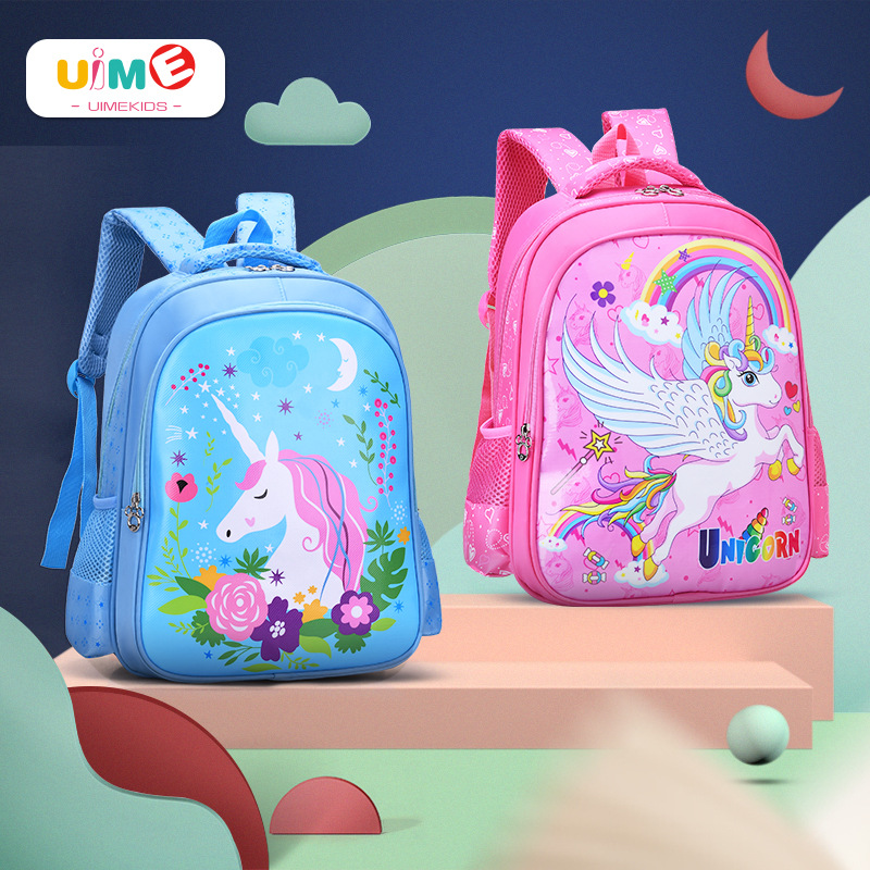 Uime Cartoon Cute Primary School Student Schoolbag Grade 1-3 Kindergarten Children Backpack 6-10 Years Old Burden Relief Bags