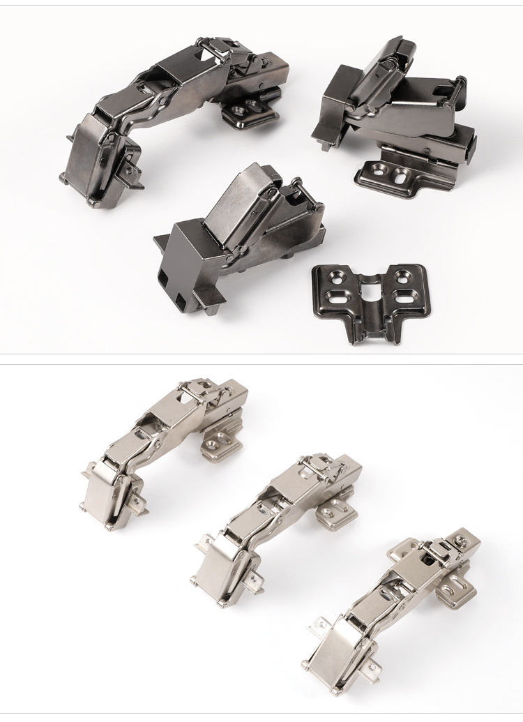 铝窗铰链 家用玻璃柜门窗165度阻尼液压合页窄边极简铝框缓冲铰链