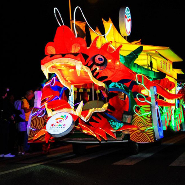 制作游行花车彩船地产宣传花船游览开业庆典可开动电车工厂设计