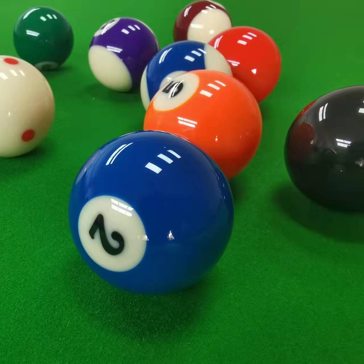 台球子黑八水晶台球子美式十六彩桌球杆斯诺克球标准大号台球用品