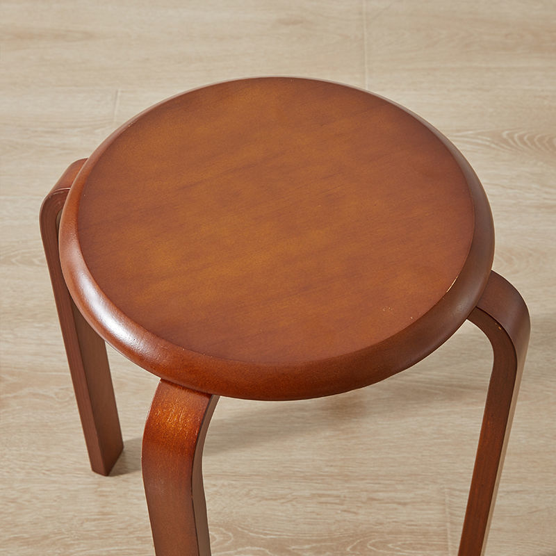 实木凳子家用圆板凳组合简约小木凳子现代书桌凳成人客厅圆凳餐凳
