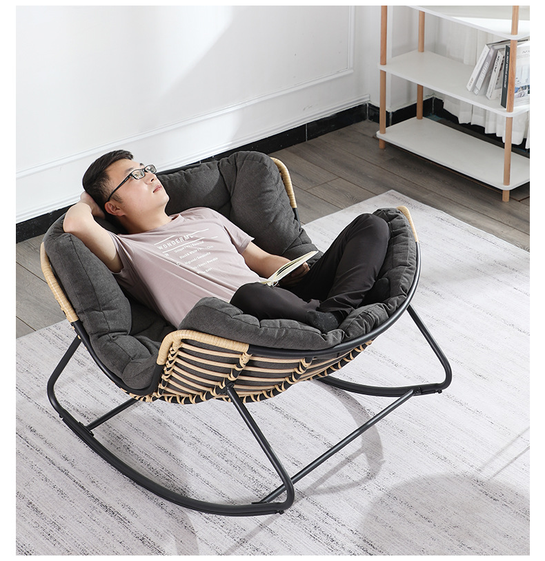 摇椅躺椅单人沙发椅客厅懒人轻奢摇摇椅简约阳台休闲椅工厂直发