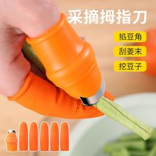 果蔬采摘小工具剥豆掐菜拇指刀择菜摘菜神器摘花椒指套指甲手指套