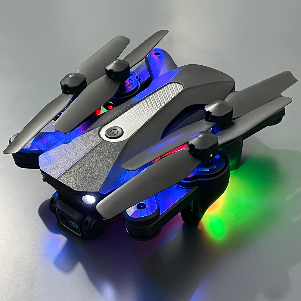 ky608折叠无人机led灯光扇叶双摄航拍遥控飞机光流定位四轴飞行器