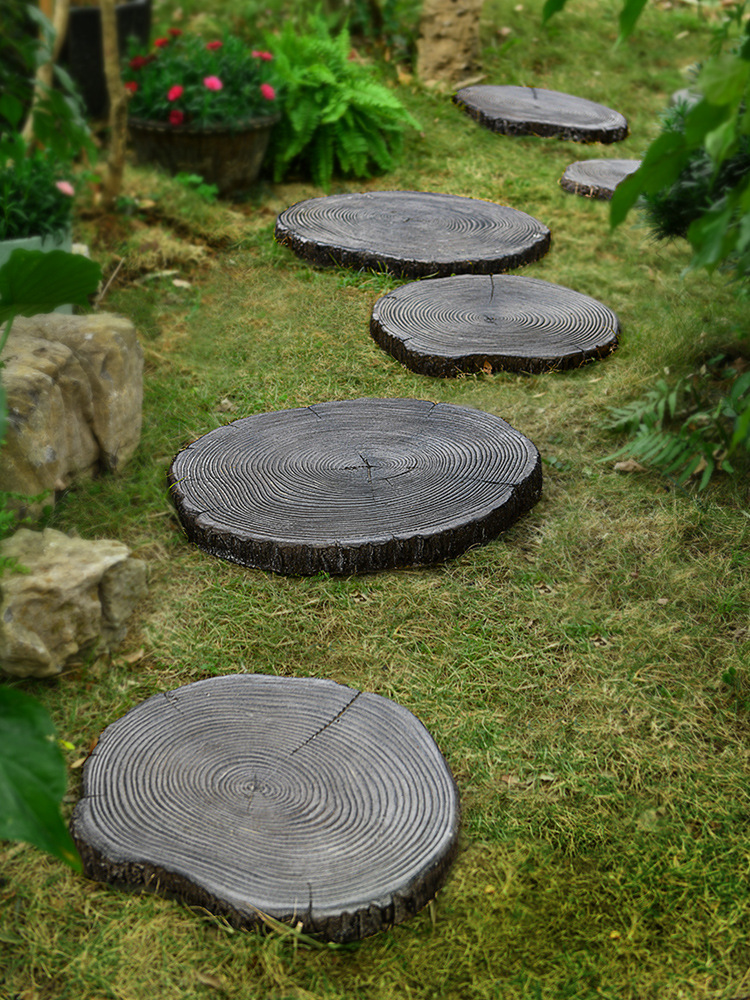 户外庭院路径石汀步石地面板花园铺路石地砖脚踏石院子垫脚踏步石