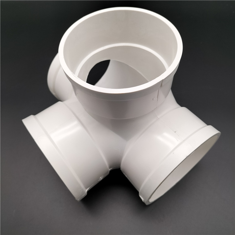 pvc排水管件 pvc平四通 多规平面四通 pvc管材管件批发