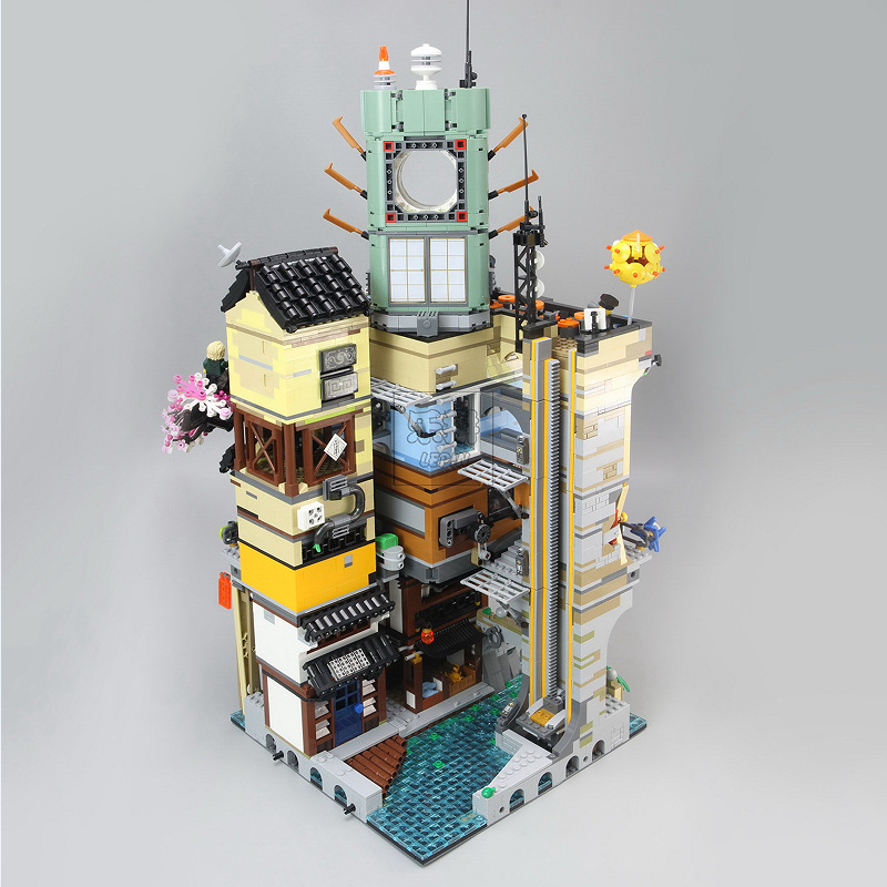 兼容乐高街景幻影忍者城总部大楼建筑模型拼装高难度拼装积木玩具