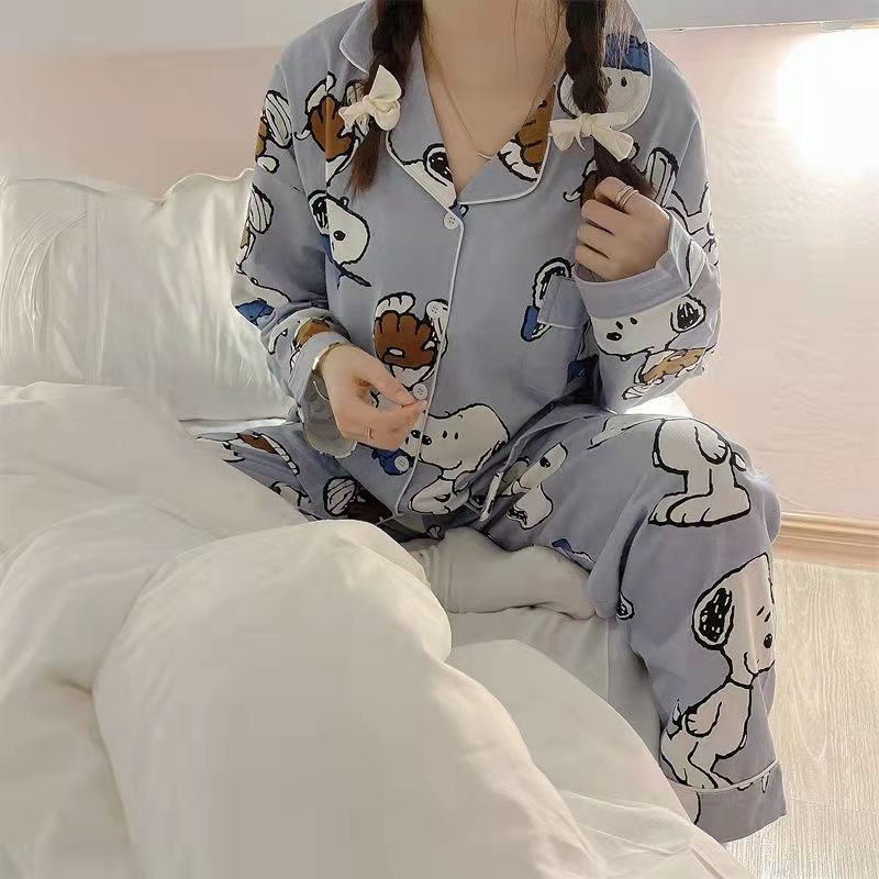 Japanese Style Pajamas Women's Autumn and Winter Ins New Ruffled Sweet Student Outerwear Long Sleeve Spring Homewear Suit
