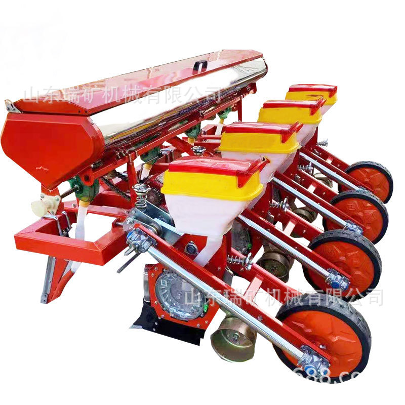 2022款玉米播种机 悬浮式甜玉米大豆高粱精播机 4行6行深耕施肥
