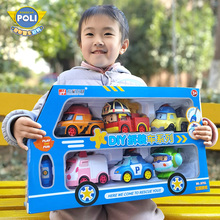 宏星POLI变形警车珀利救援儿童组装消防工程车拆装玩具汽车全套装