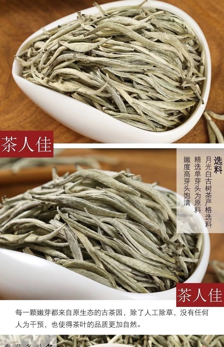 白茶白毫银针批发2021新白茶月光美人毛尖新茶礼盒批发