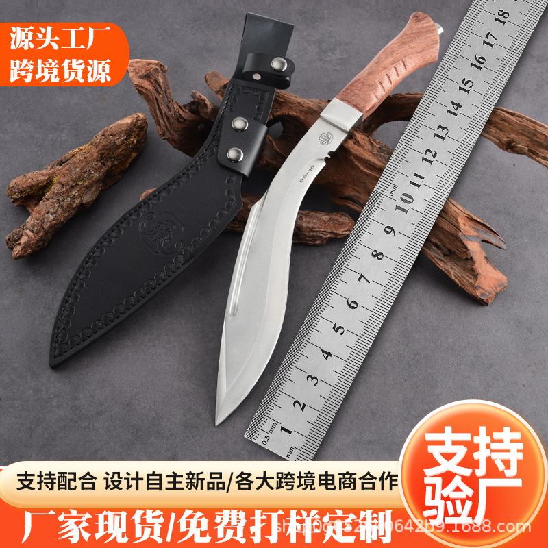 新款热卖跨境电商热卖龙骨一体直刀尾部破窗求生随身刀户外野营刀