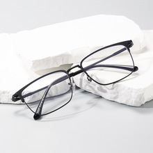 防蓝光半框近视镜时尚商务男士眼镜架加大加宽超轻舒适混批D0005