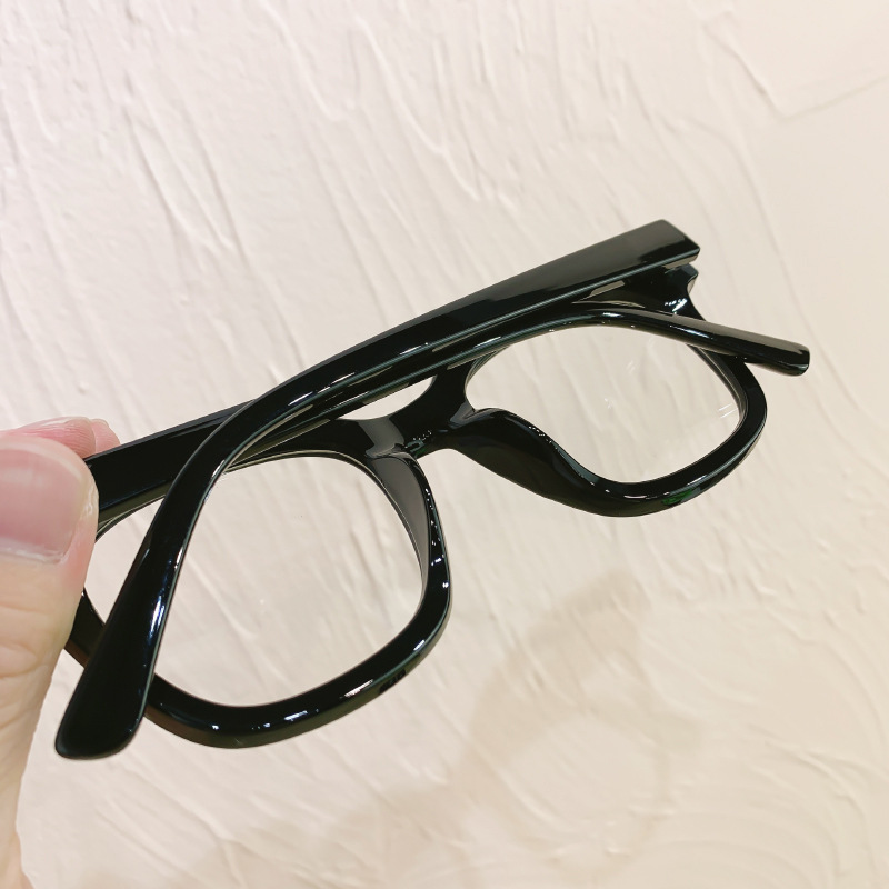 小红书复古粗黑框眼镜框女韩版无度数大脸素颜可配近视眼睛框男