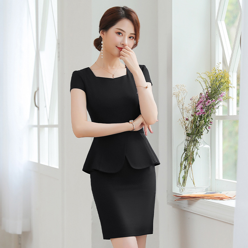 职业装夏季套装女时尚气质女神范珠宝店美容院工作服正装套裙薄款