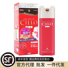 日本原装进口宣若染发膏cielo自己在家染发剂植物纯美源hoyu染发