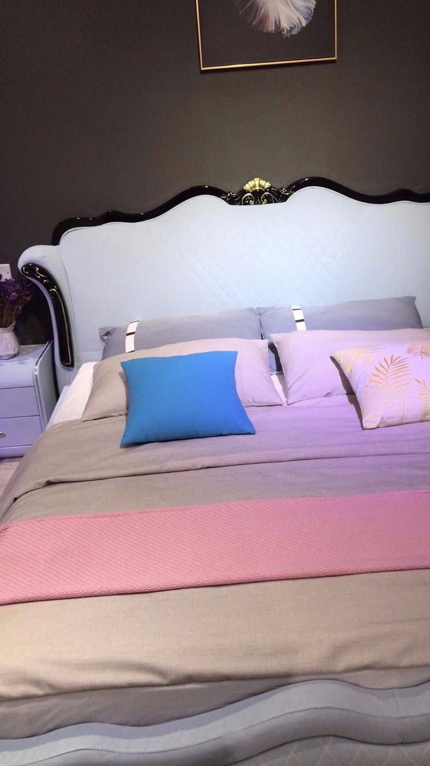 2020年新款欧式布艺科技布床1.8米双人床现代简约大床主卧室婚床