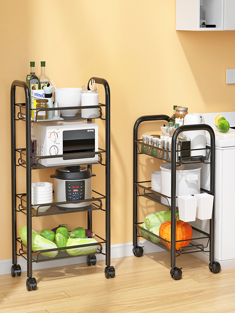 厨房置物架移动小推车落地多层子大全日用百货收纳整理架整理用具