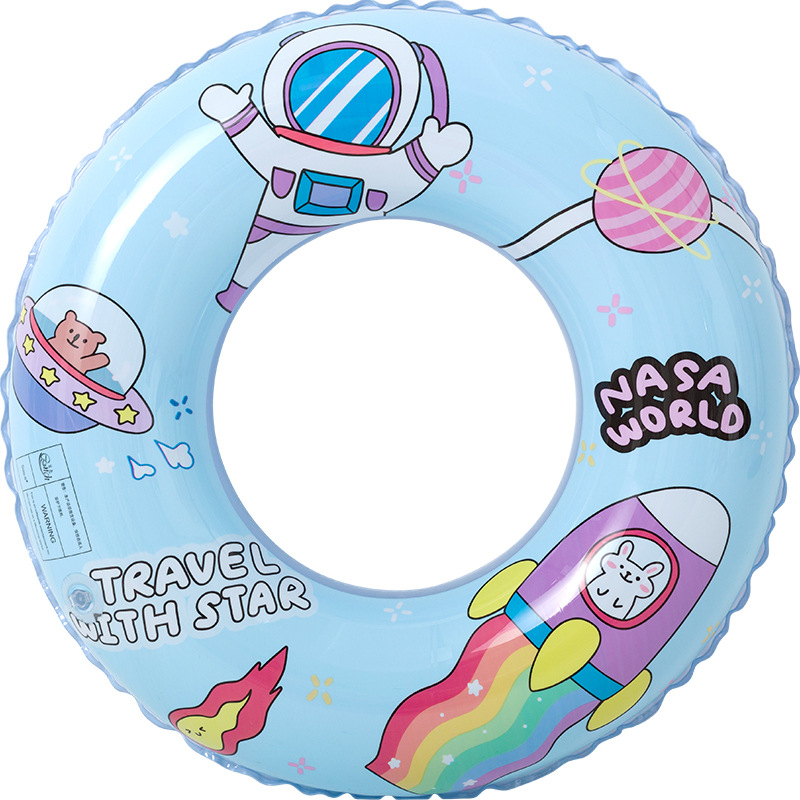 Swimming Ring Children Adult Thickened Large Life Buoy Cute Kid's Cartoon Beginner Underarm Swimming Ring Swimming Equipment