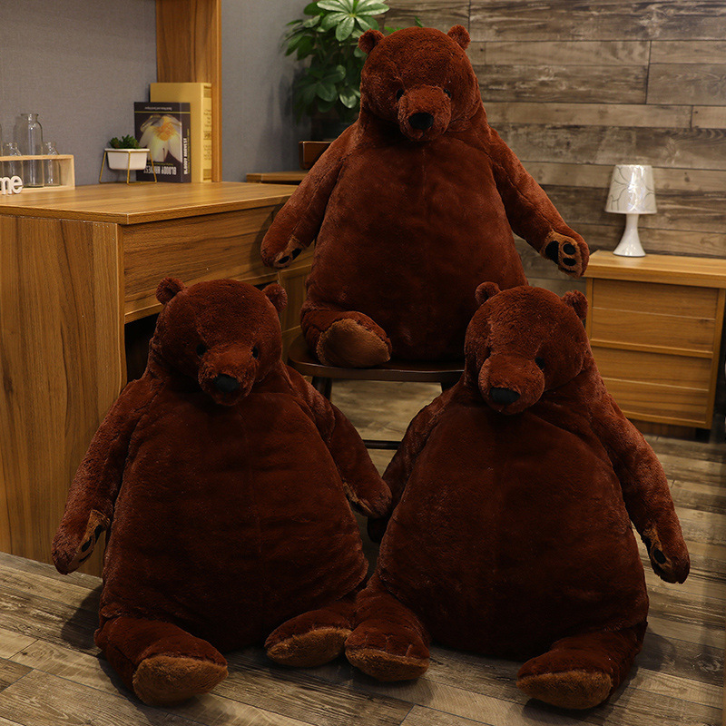 网红同款棕熊公仔号狗熊毛绒玩具公仔棕色大狗熊玩偶抱枕批发