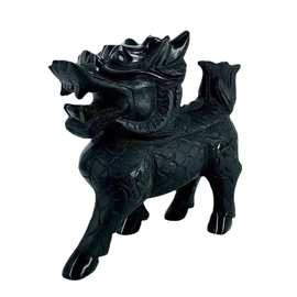 天然黑曜石麒麟摆件财富神兽公司办公室家居风水摆设吉祥物送礼