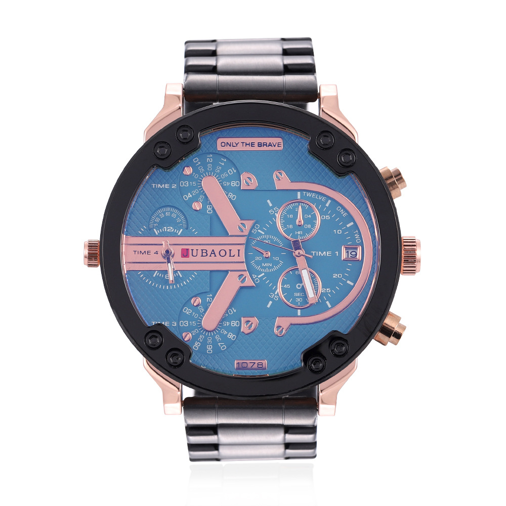 jubaoli聚堡利欧美风dz外贸网络热销潮流手表男黑科技防水石英表