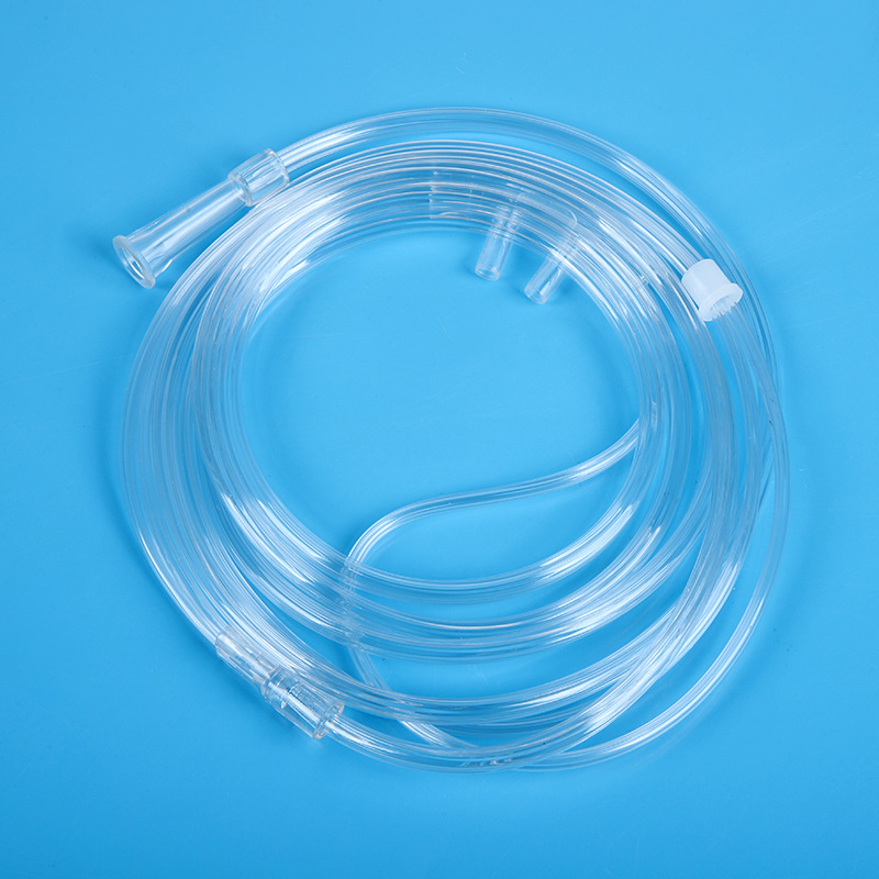 江苏客乐一次性吸氧管加粗透明鼻氧管双鼻塞制氧机用输氧2米厂家