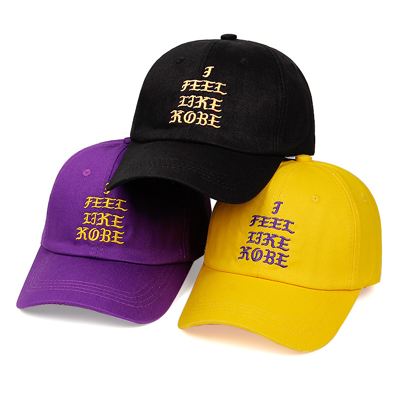 Foreign Trade Cross-Border Pure Cotton Embroidery Baseball Cap Soft Top Kobe Hip Hop High Quality I Feel like Dad Hat