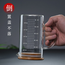 3OBR批发耐热玻璃多功能量杯刻度杯水杯有把带盖髙硼硅材质可加热
