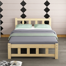 木床单人床中式松木小床现代简约双人床经济型出租房欧式儿童床