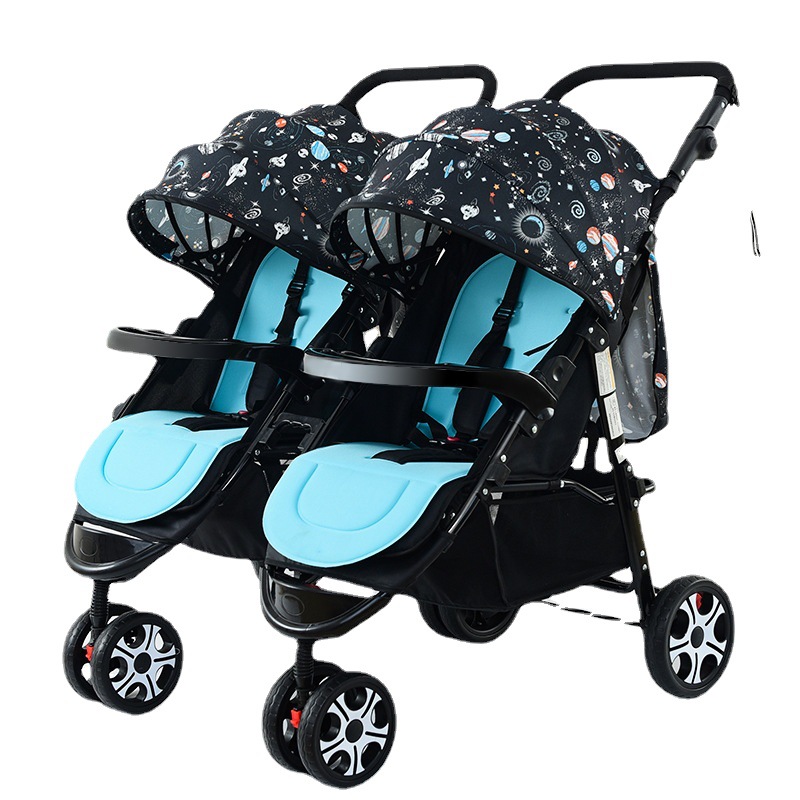 华婴双胞胎婴儿推车可拆分 双人三胞胎多胞胎折叠双胞胎推车
