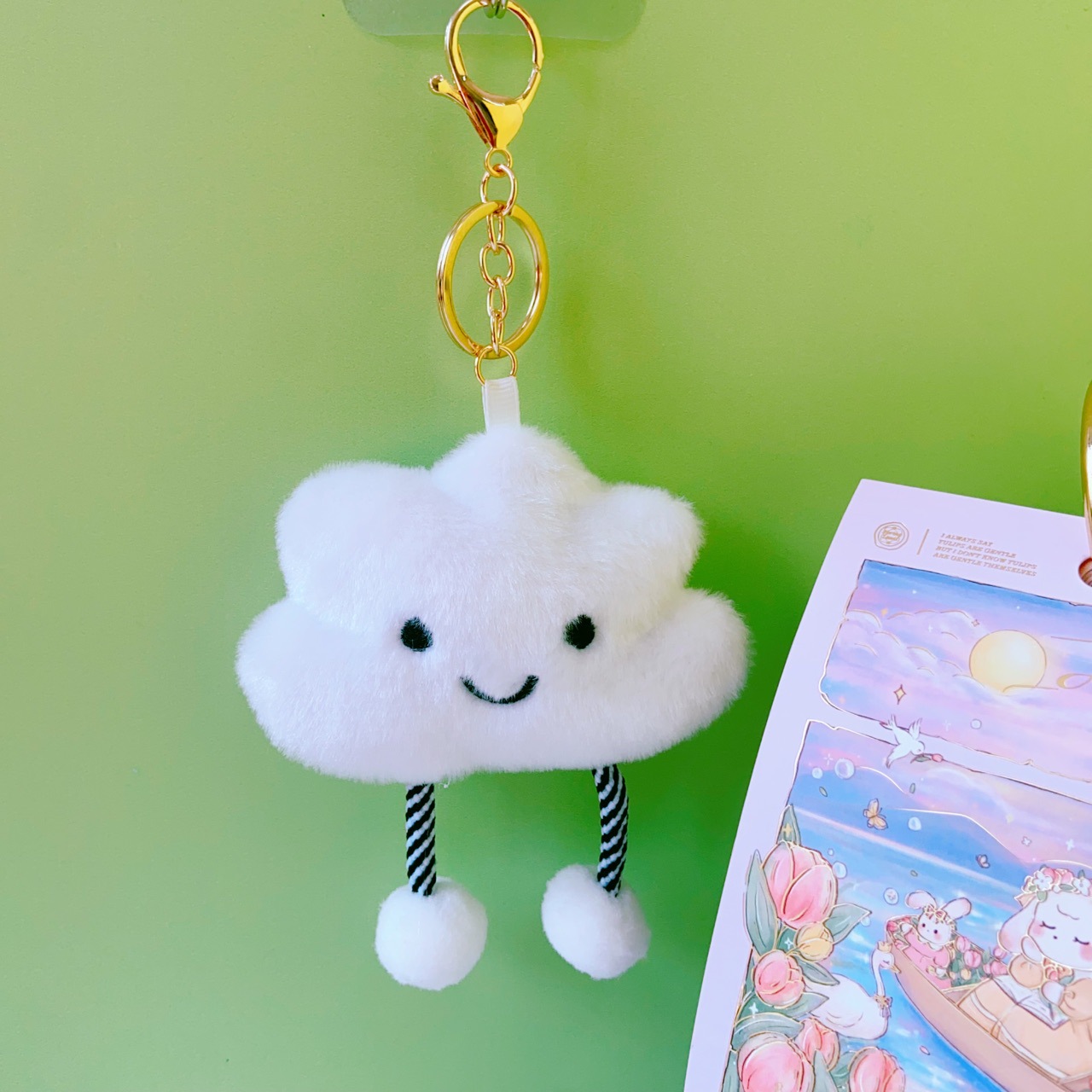 可爱云朵挂件毛绒玩偶公仔汽车钥匙扣挂件包包挂饰礼物女ins清新