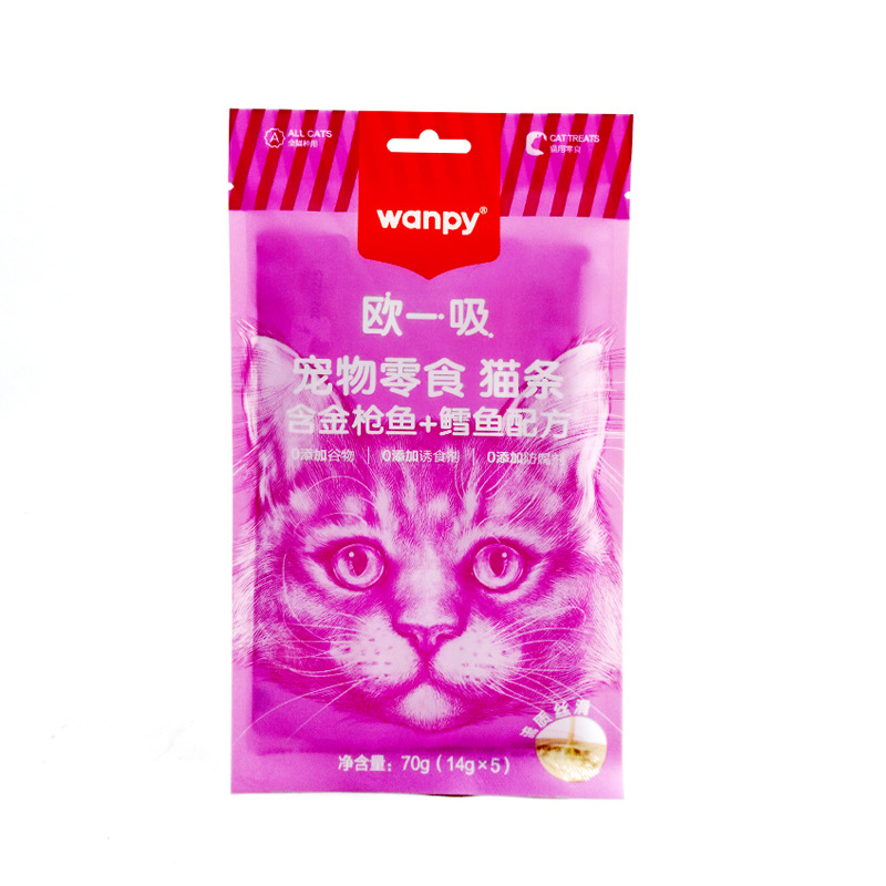 Wanpy Naughty Ou Yi Suction Cat Strip Cat Snack Fat Hair Chin Dog Mousse Cat Canned Pet Retort Pouch