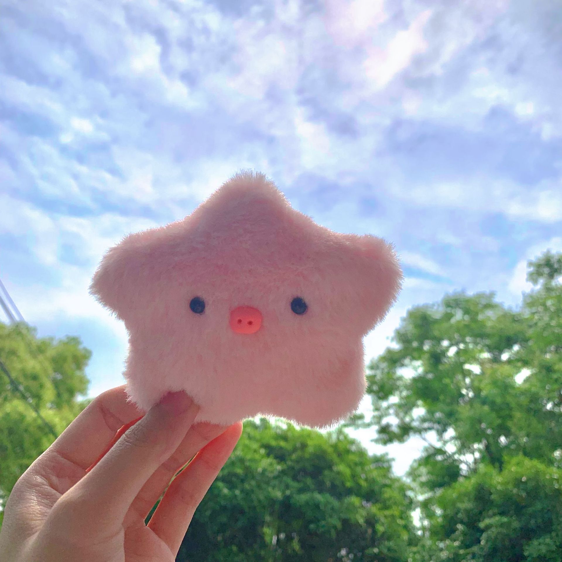 cute star pig star plush doll pendant cute girl heart cartoon doll bag ornaments creative gift